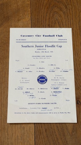 Programme 1967 coventry - programme,