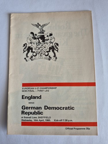 England german 16 - v, 16/4/1980
