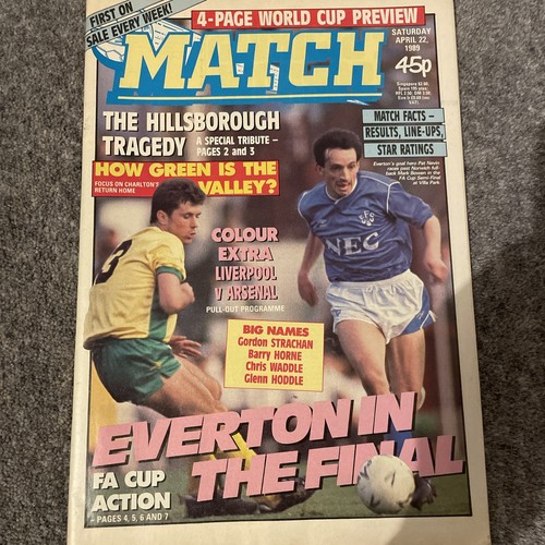 Vintage match magazine 89 - vintage, 22/4/89