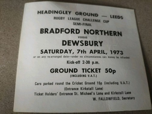 Match ticket bradford - bradford, northern