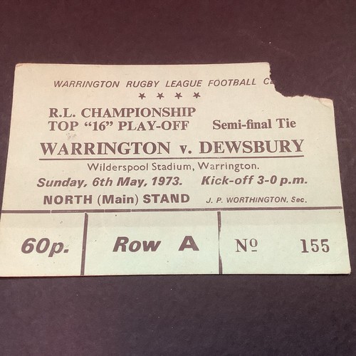 Warrington dewsbury rl - dewsbury,