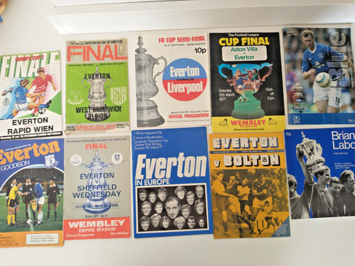 Vintage everton programmes - everton,